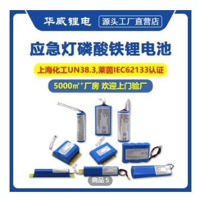 华威锂电 按需定制应急灯锂电池 3.2V/6.4V应急灯磷酸铁锂电池